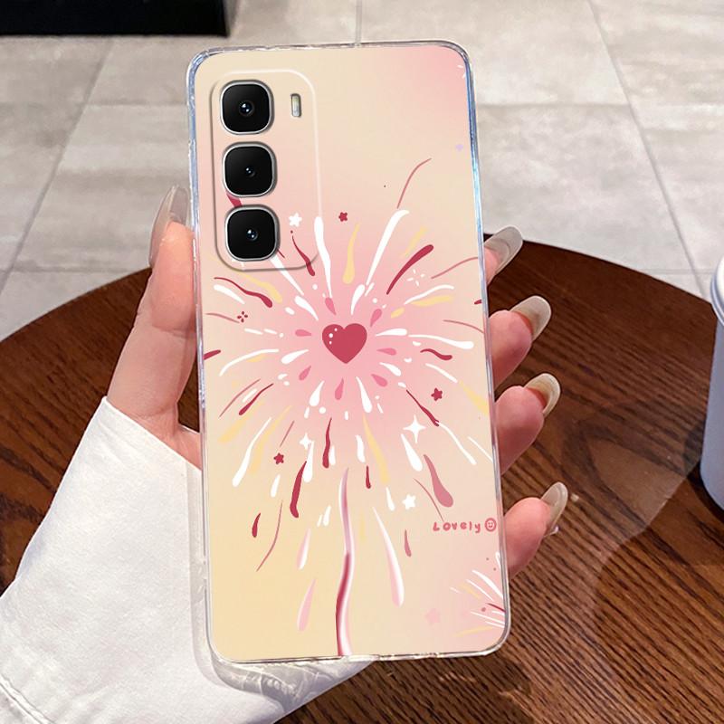 For Infinix Hot 60 Pro Plus 60i X6726 X6886 X6885 X6728 Clear Silicone Soft TPU Cover Hot 60 Pro+ 4G Cute Rabbit Cat Phone Case