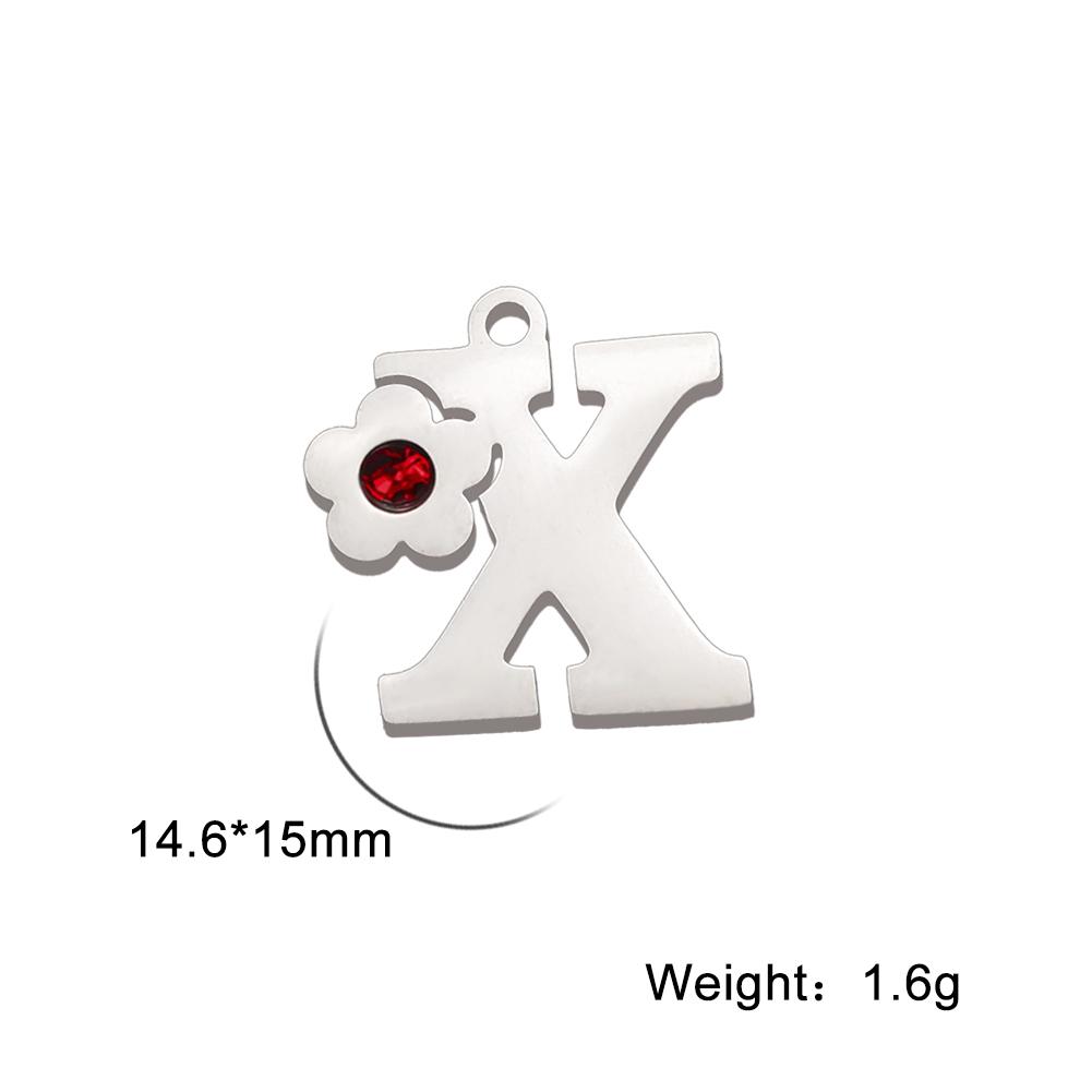 Xiaomi 5 Pcs/lot Cute Flower Alphabet Pendants Stainless Steel Jewelry 26 Capital Letter Charms for DIY Necklace Bracelet Earring 2026