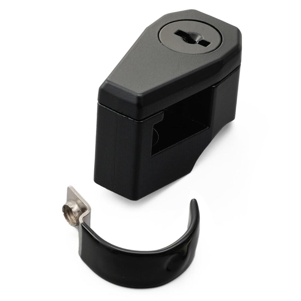 Daytona Motocyklová helma Univerzální klíč s Zámek 91487 z večerky, (pro řídítka 22,2 mm/25,4 mm), Typ, Háček, Černý,