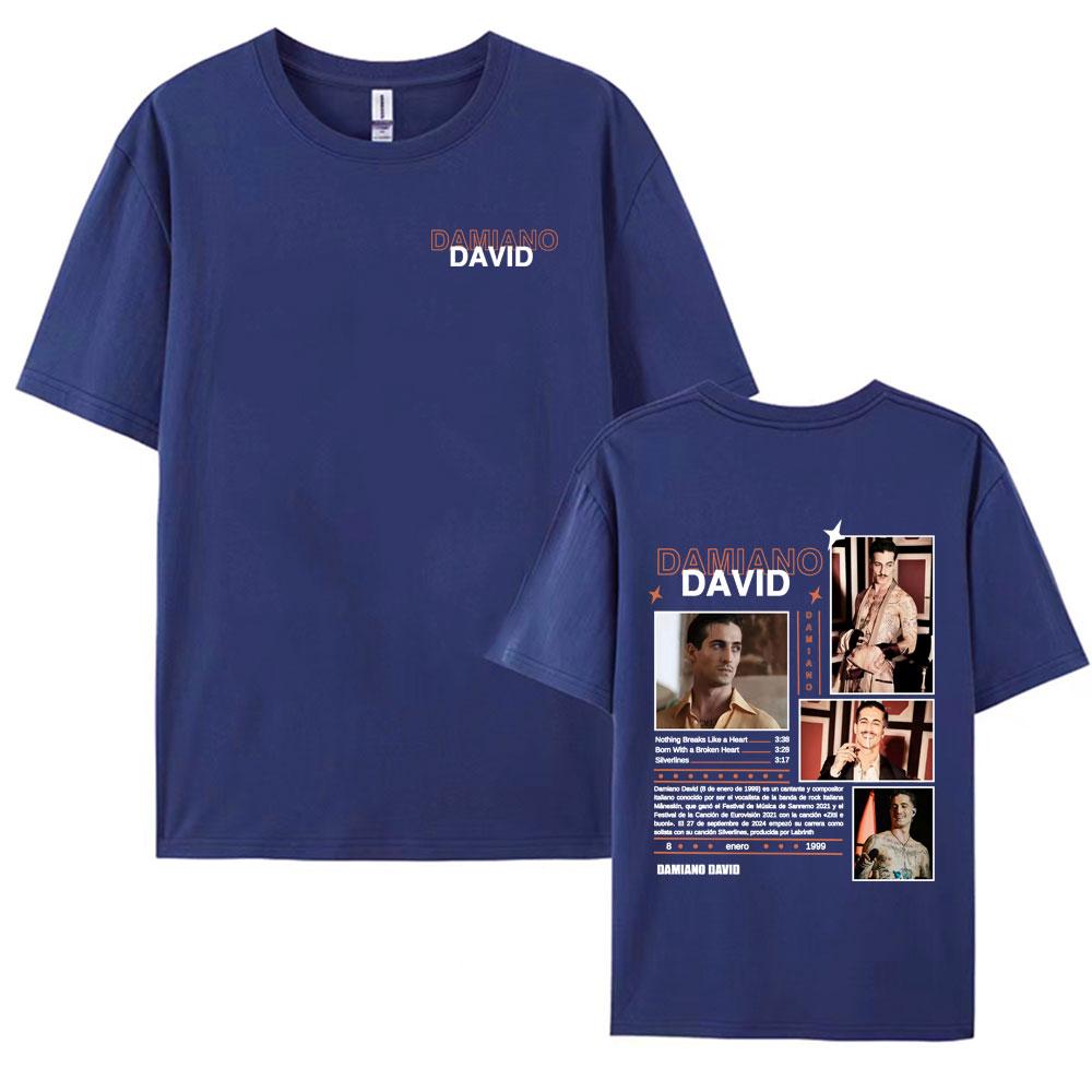 Rock Band Unisexeskin Damiano David Tour Merch Tshirt Unisex Women Fashion Hip Hop T Shirts Tops Casual Oversized 100 Cotton TShirt