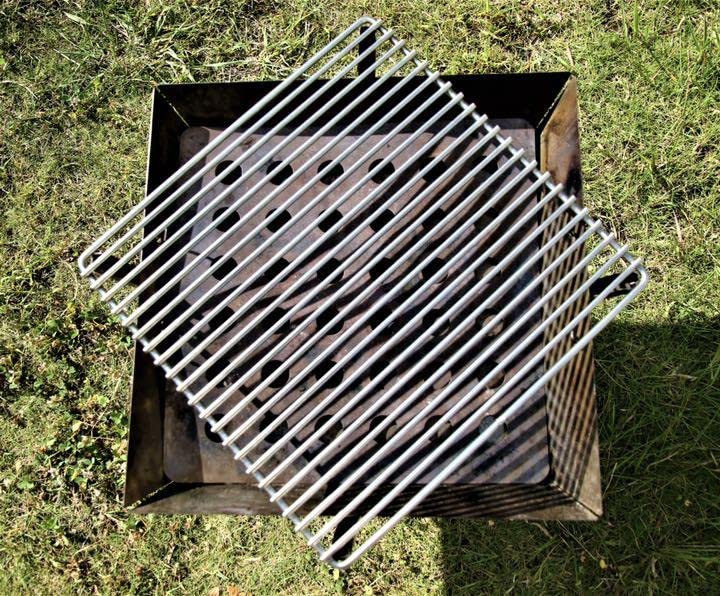 CAMPING MOON Fire Grill, Extremely Heavy-Duty Grates for Bonfires, Square, Stainless Steel 304, 33.5cm W12