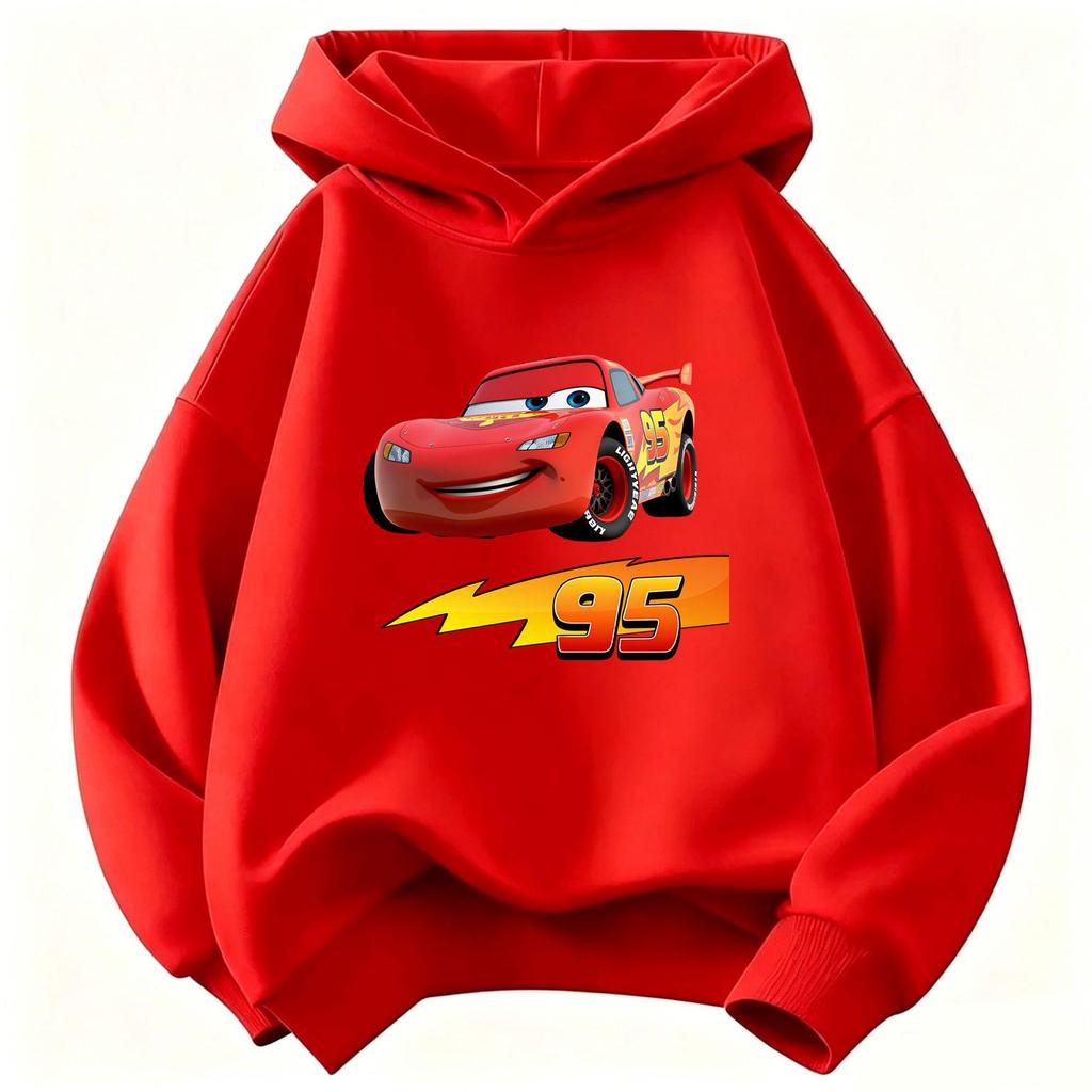 Cars Lightning McQueen Boys' Casual Cartoon Hoodie