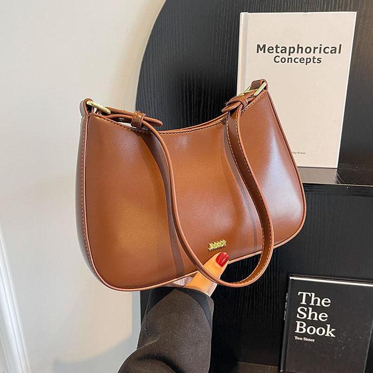 Vielseitige High-End Damen Rote Taschen Trendige Einfache Buchstaben Einzelne Schulter Achseltasche Textur Nische Damen Umhängetasche