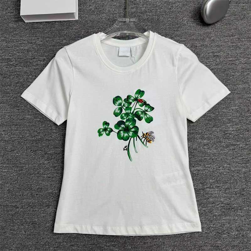 Nanyou 2026 Spring/Summer D Brand Women s Printed Embroidery T-Shirt Large белый