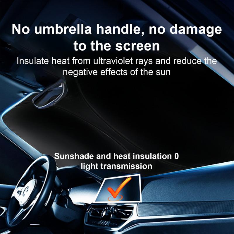Car Windshield Sun Blocker Car Front Windshield Sunshade Foldable Anti-UV Truck Window Sun Visor Heat Insulation For Most Cars