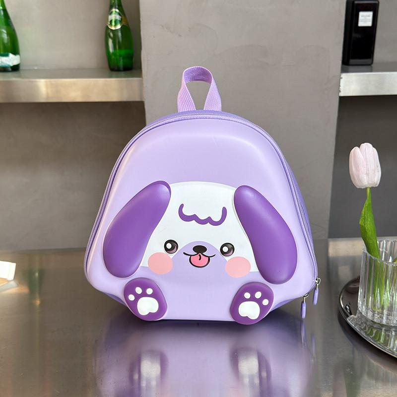 Playful And Lightweight Kids 3d Dog Backpack In Pink Brown Blue Purple For Use School