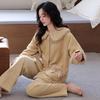 Pajamas Women'S Winter Coral Fleece Thickened Fleece Warm Autumn And Winter Flannel Winter Winter Can Be Worn Outside Loungewear