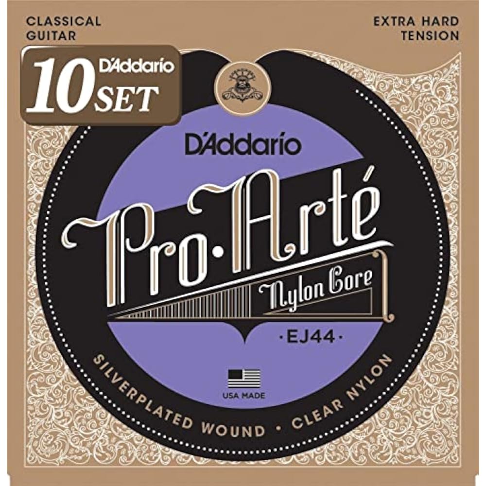 D Addario Daddario Classical Guitar Strings Pro Arte Silver/Clear Extra Hard EJ44 x 10 Set [Domes...