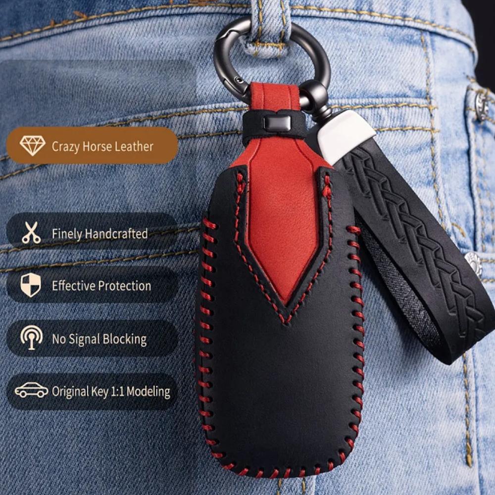 Leder Auto Schlüsselhülle Abdeckung für Dodge RAM 1500 2500 3500 4500 5500 TRX Pickup 2019 2020 2021 2022 Chrysler Jeep Grand Cherokee