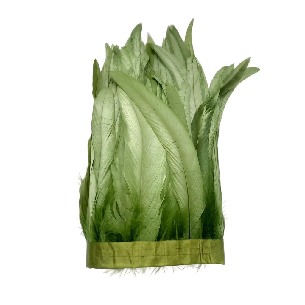 1 Meter Natural Large Feather Trim for Down Jackets, Shawls and Party Decorations
