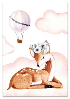 Poster Reh Hirsch Kinderposter fürs Kinderzimmer