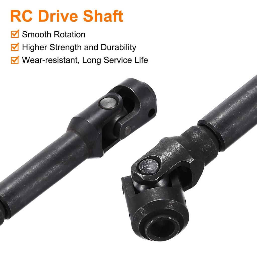 uxcell 2pcs RC Drive Shaft C VD Drive Shaft Metal Universal Replacement Upgrade Part for SCX10 90046 77-101mm