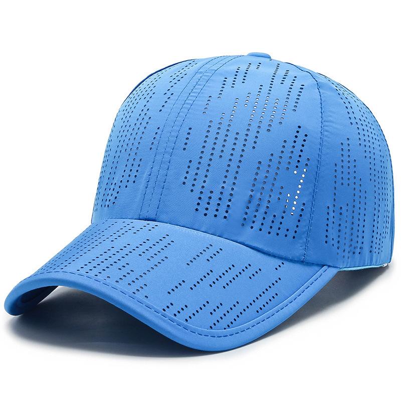 Summer Laser Punching Sun Hat Quick Drying Hat Men and Women Travel Breathable Sun Hat Outdoor Sports Baseball Hat