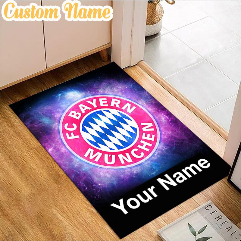 Custom Name Bayern Munchen Logo Design Rug, Office Rug, Chair Rug, Carpet for Living Rooms, Doormat Game Rug Home Decor Christmas Gifts