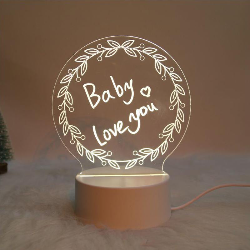 New Product Ideas 2024 Note Board Creative Led Night Light Usb Message Bo 3d Night Light Gift Set Items