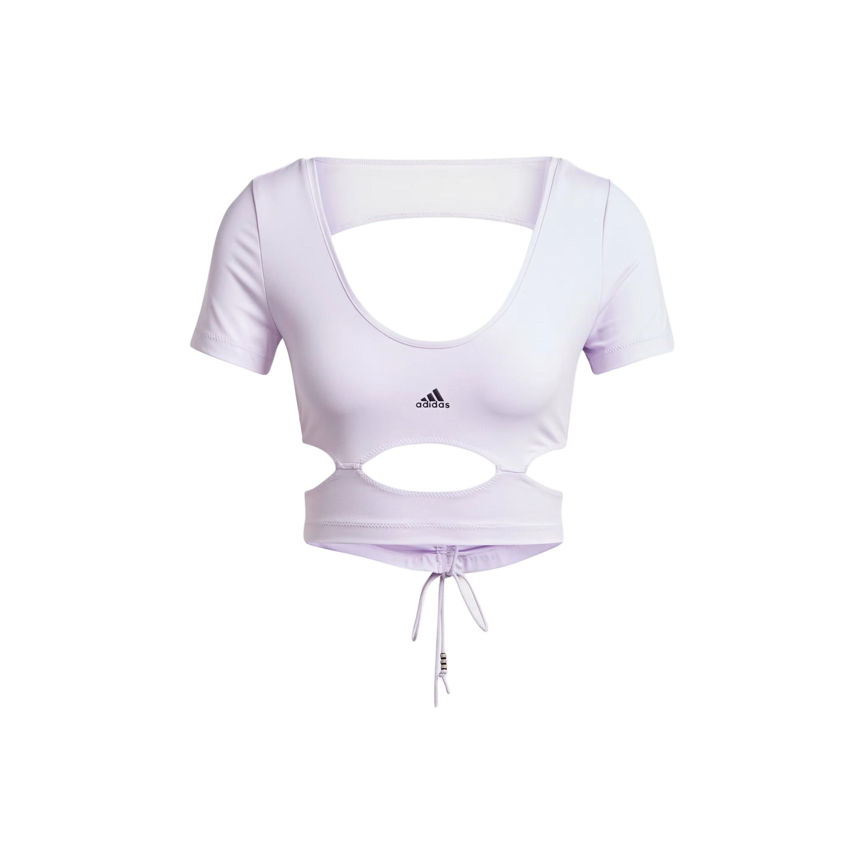 Adidas X Rui Zhou Серия Сотрудничества Эластичная Свободная Футболка с Круглым Вырезом с Коротким Рукавом Женские топы Фиолетовый IW8678 2XL