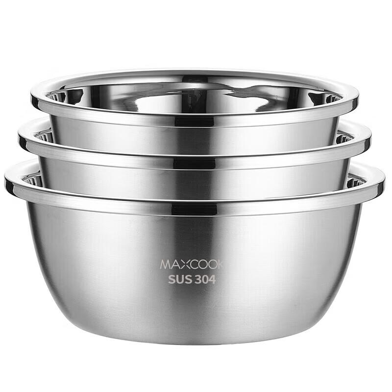 MAXCOOK 304 Stainless Steel Mixing Bowl Set
