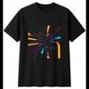 Neon Satellite Mens T-Shirt Space Black 100% Cotton Astronomy Printed Universe
