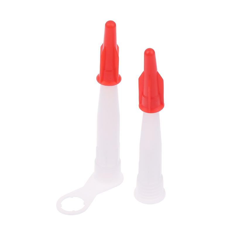 10Pcs Spare Silicone Nozzle Sealant Tool Kit Re-Sealable Mastic Cartridge Spare Nozzles Screw Cover For Caulking Pipes