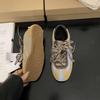 Retro Thin-Soled Classic Round Head Casual Shoes Ultra-Light British German Training Shoes Men'S Forrest Gump Shoes Commuting