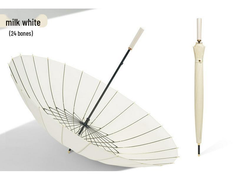 24-Rib Windproof Extra-Large Automatic Umbrella, Long Handle, for Men and Women, Customizable Logo