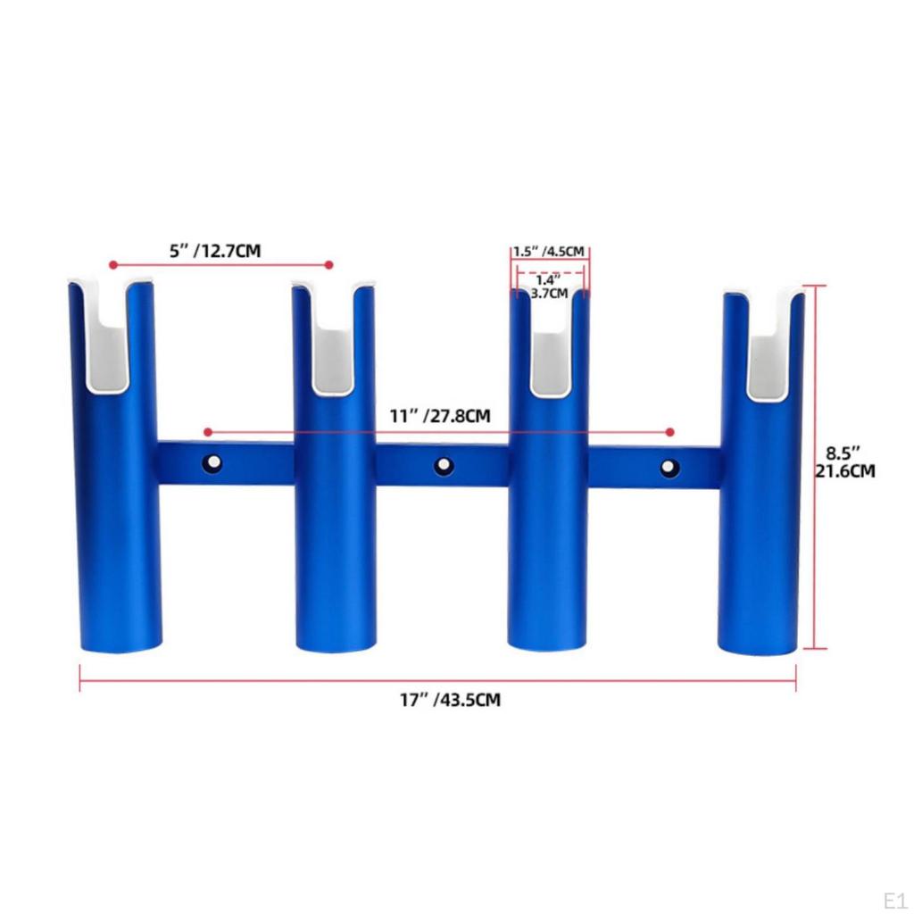 Aluminum Boat Rod Holder 4 Tube Lightweight for Yacht