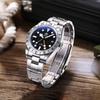 ADDIESDIVE Hot Sale GMT Quartz Watch Stainless Steel Bubble Mirror Glass BGW9 Super Luminous Men's Watches AD2035 NEW Waterproof