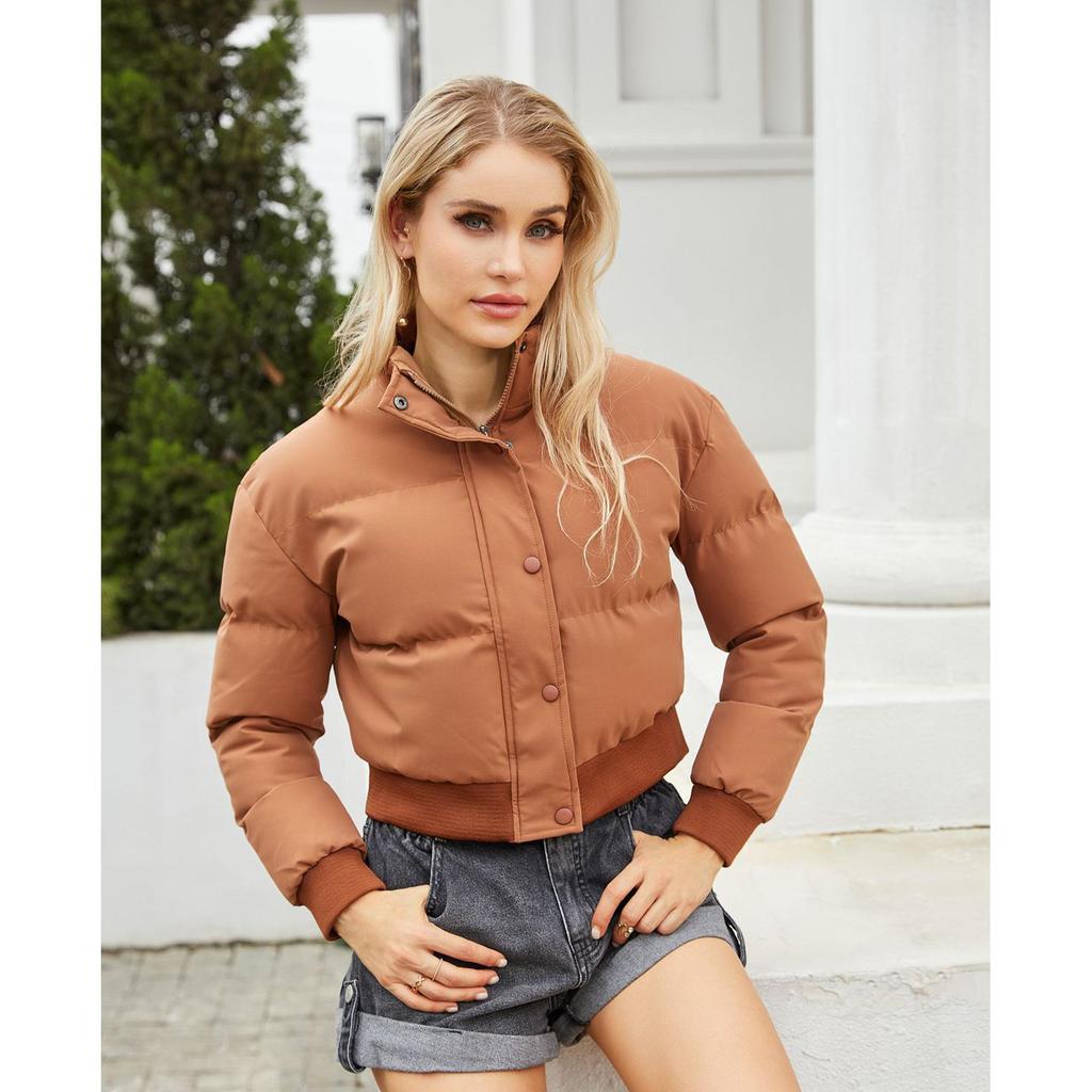 Turtleneck loose casual cotton-padded bread suit