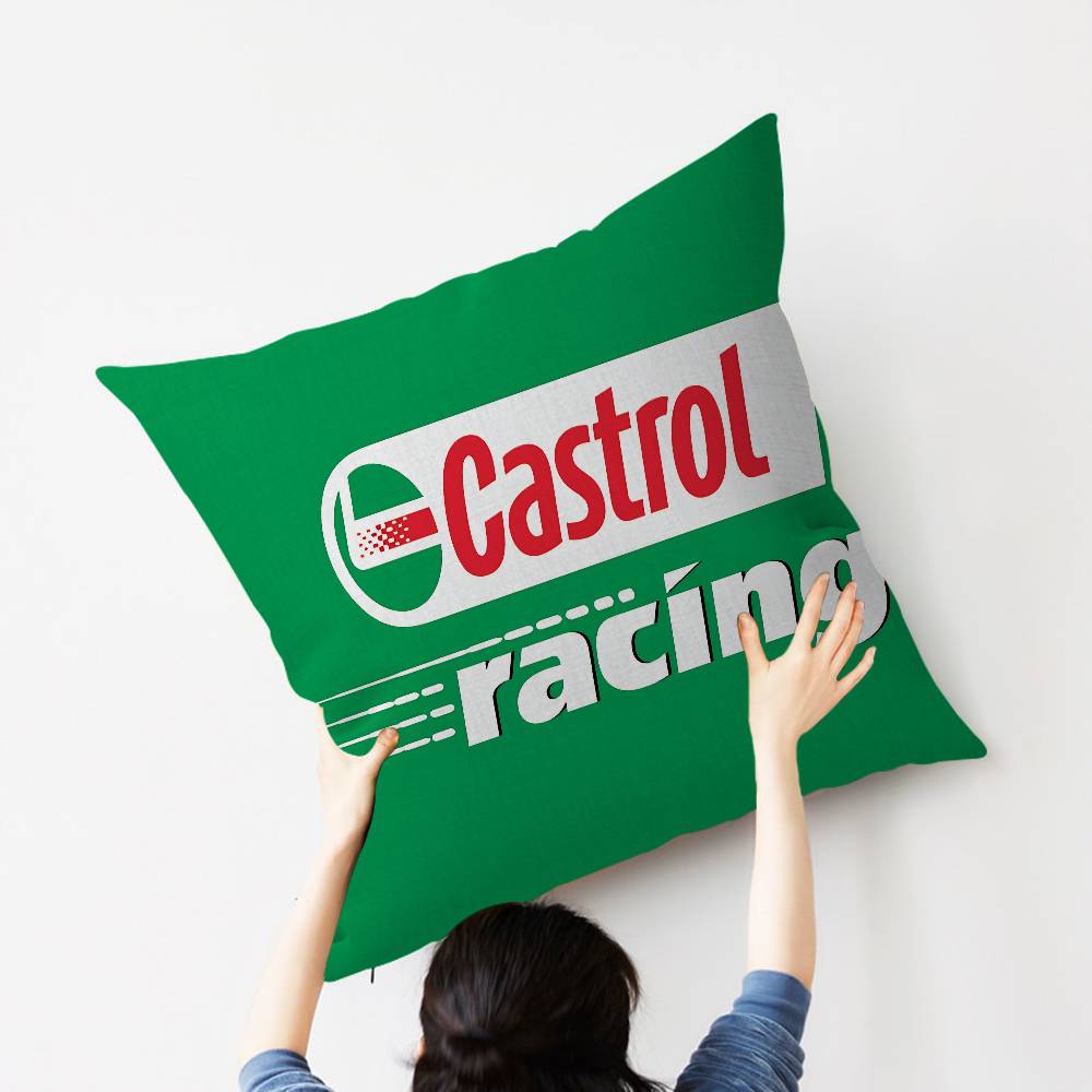 British Petroleum Company C-Castrol Cushion Cover Car Throw Pillow Case For Sofa Car Christmas Gift 40x40cm 45x45cm