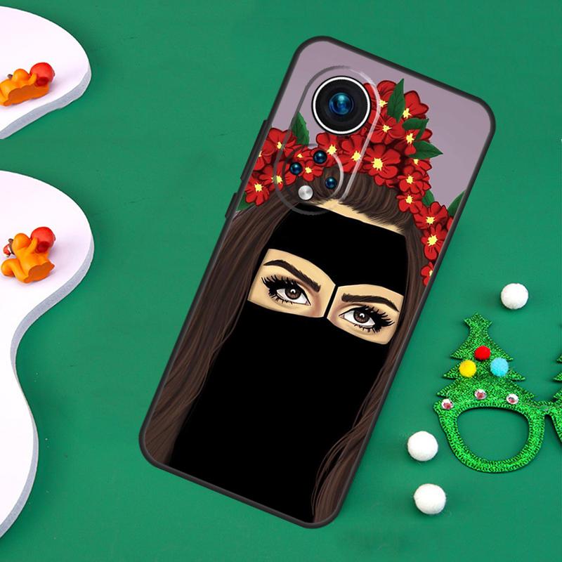 Hijab Face Muslim Islamic Gril Eyes Case For Honor 200 Pro X9c X9b X9a X8a X8b X7a X6a X8 X9 50 70 90 Magic 5 6 7 Lite Cover