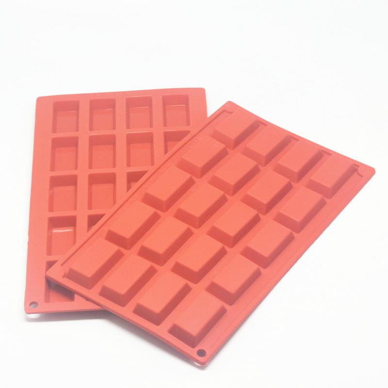 1Pc Baking Tools 20 /9-Cavity Financiers Mold Silicone Mold Red Dessert Tool Pastry Accessories Chocolate Molds, Silicone Pastry