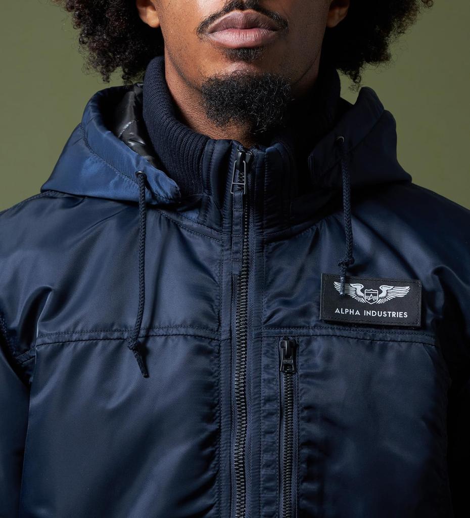 ALPHA INDUSTRIES Hooded Rib Jacket TA1716 Men's Size S