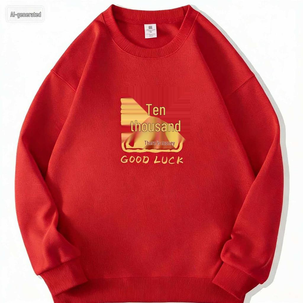 2026 Year of the Horse Red Hoodie - Festive Unisex Sweatshirt