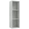 Bibliothèque - VidaXL - Gris béton - 3 étagères - 36 x 30 x 114 cm - Meuble polyvalent
