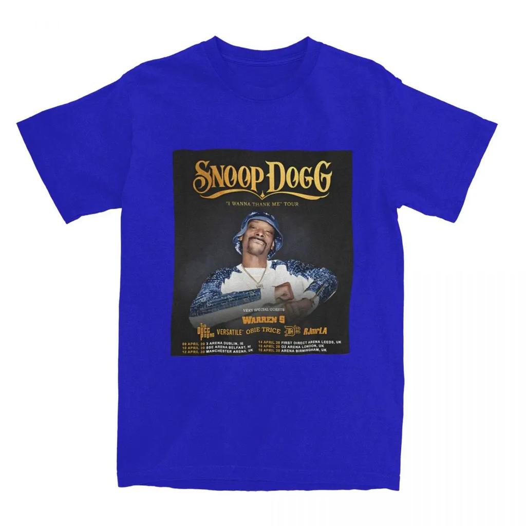 Men T-Shirts Snoop Dogg I Wanna Thank Me Tour Vintage 100% Cotton Tees Short Sleeve T Shirts O Neck Clothing Plus Size