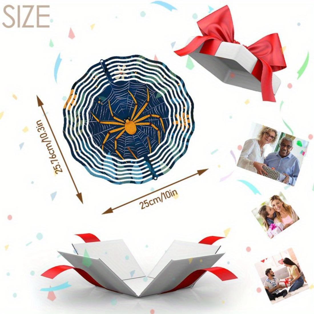 

Ажурный узор «Тропические цветы и пауки», 3D мандала, музыка ветра - вращающийся арт-декор, идеально подходит для сада, патио и украшения дома