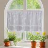 Breathable Sheer White Curtains for Window Stylish Lace Designs Kitchen Dining Decoration
