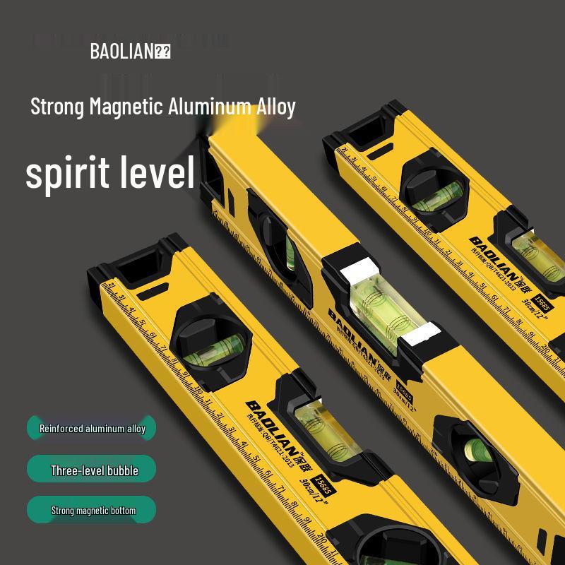 High Precision Magnetic Aluminum Bubble Level - Drop-Proof Household Tool