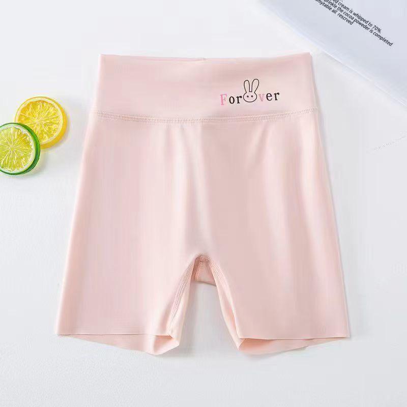 Girls' High-Waist Seamless Shark Print Yoga Shorts - Three-Quarter Length Summer Outerwear