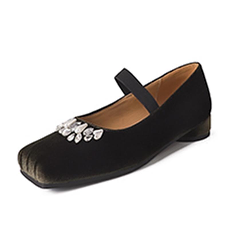 

2025 Новые бархатные балетки в китайском стиле с удобной подкладкой из овчины, модные, сексуальные, элегантные женские одинарные 40