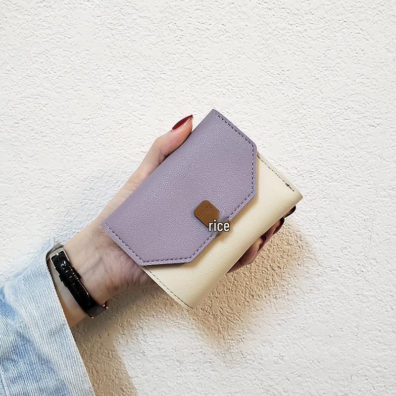 Portofel Mini Triplu Pliabil pentru Femei în Stil Coreean: Portofel compact și la modă pentru carduri și monede