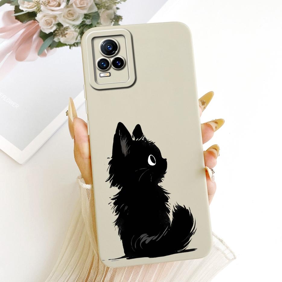 For Vivo V21 Case V2066 V2108 Cute Cat Panda Cartoon Cover Soft Silicone Case For Vivo V21e V2061 V 21 e VivoV21 VivoV21e Fundas