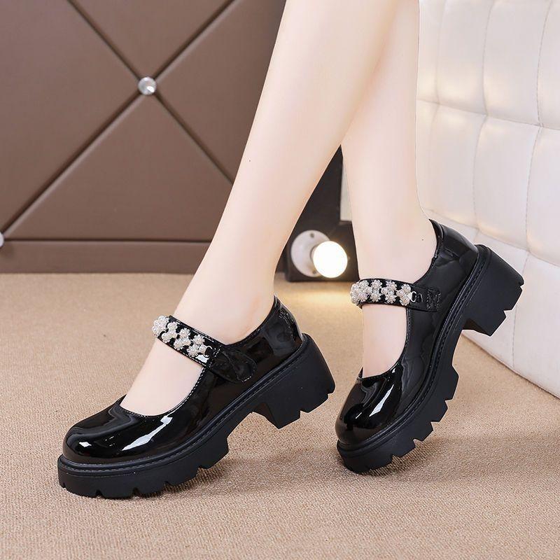 Women s Genuine Leather Mary Jane Loafers 2026 Autumn Fashion Soft Sole Versatile Loafers Round Toe Platform Shoes 35