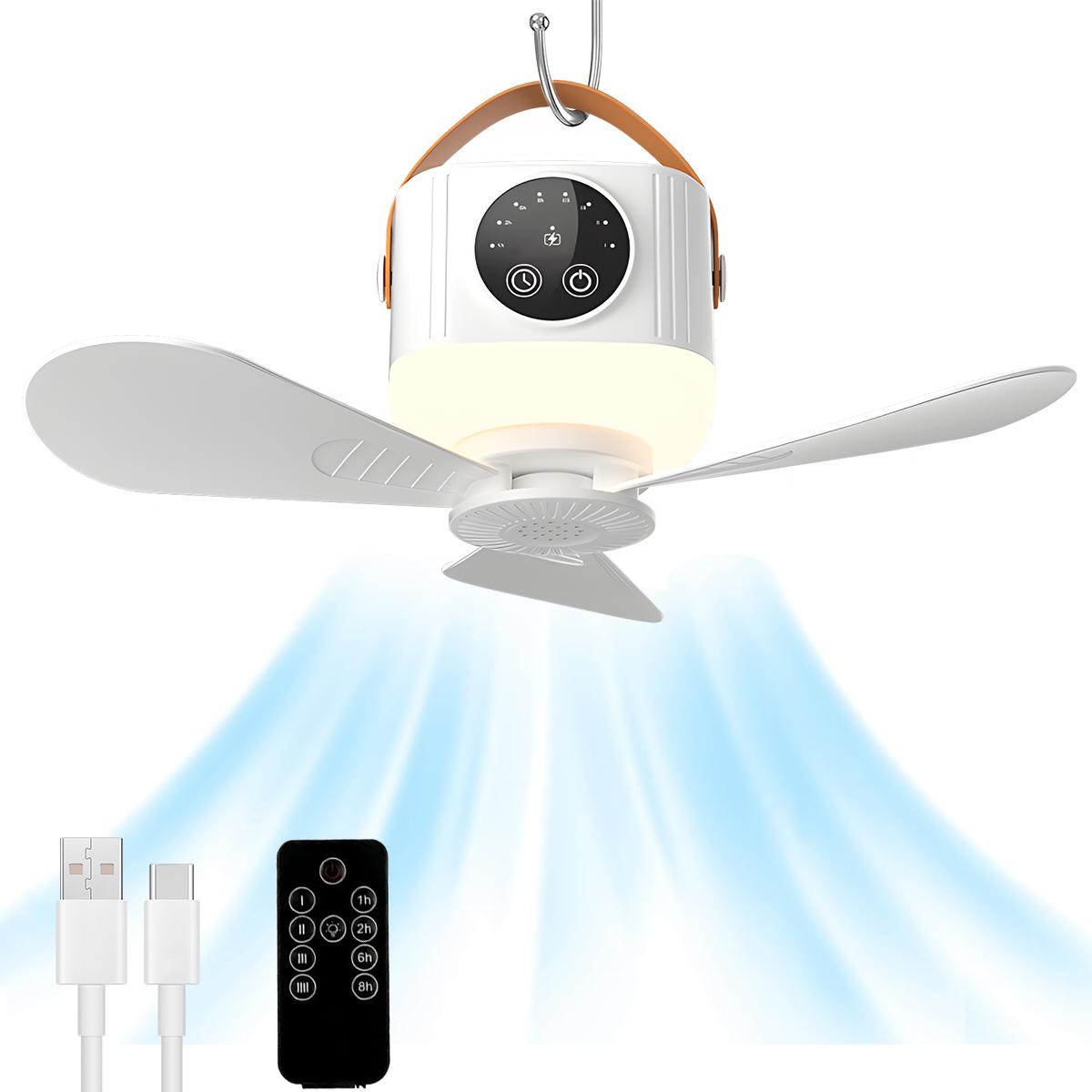 

Summer Light Mini Pendant Fan for Home and Dormitory, High-Power Remote Control Timer Adjustable Speed Outdoor Standing Desk Fan белый