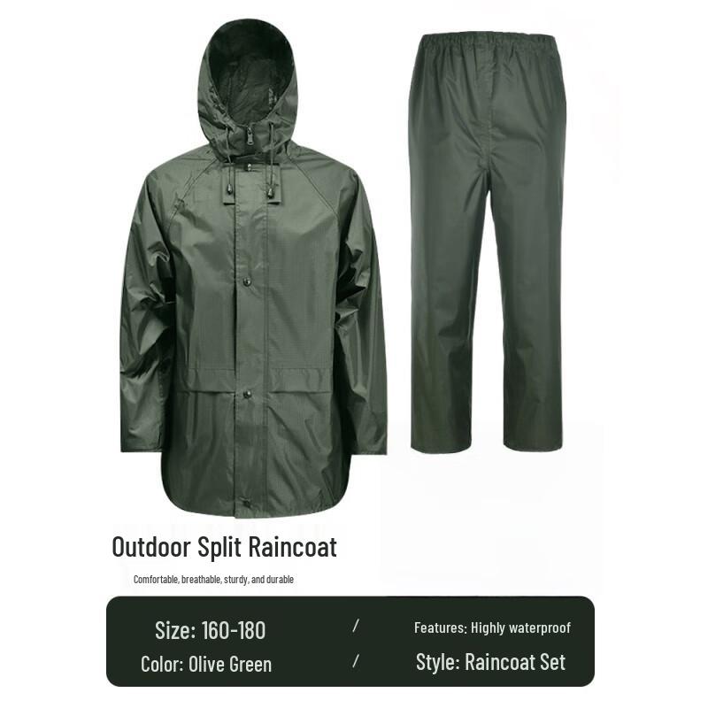Split Raincoat and Pants Set