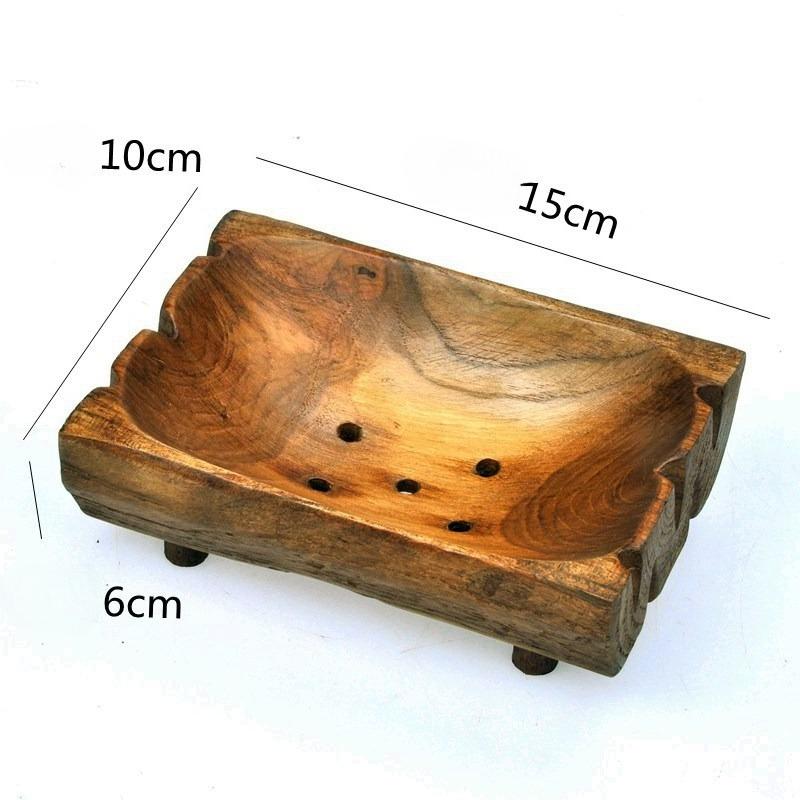 1PC Wood Soap Holder Decorative Handmade Soap Stand for Bathroom Shower Kitchen Stylish Bathroom Decor Soap Dish