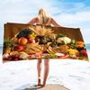 Beach Towel For Women, Girls, Kids, Men, Food Prints Bath Towels Pool Towel Super Soft Plush Towels For Man Women Beach Lovers