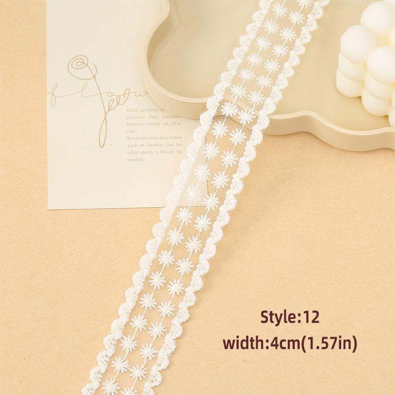 1Yards 4cm-8.5cm Wide Lace Fabric Ribbon Trim DIY Craft Clothing Sewing Supplies Curtains Tablecloths Decor Hair Bow Accessory