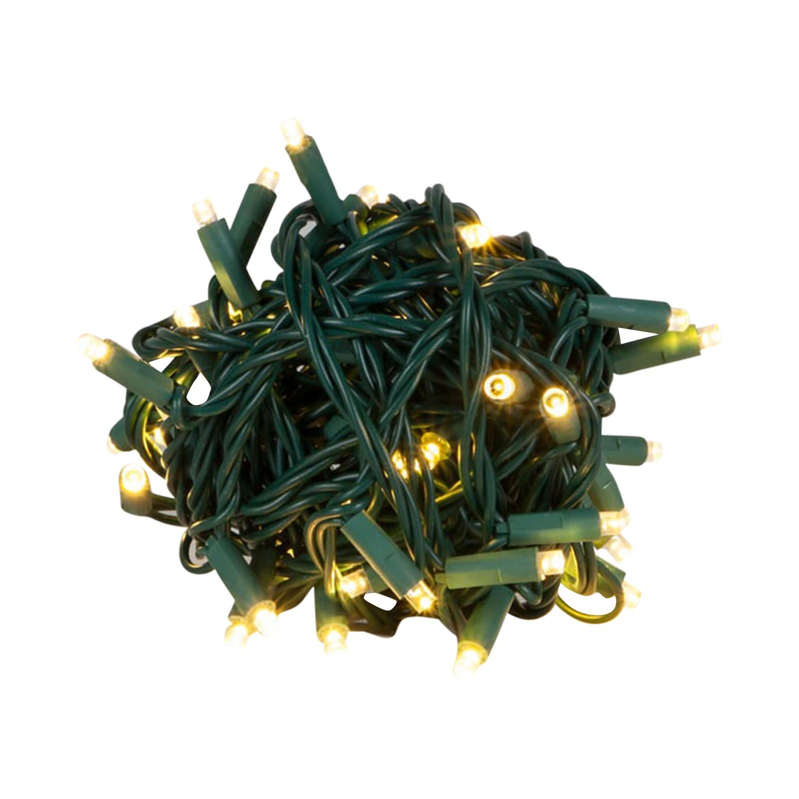 

5mm LED Warm Lights, LED String Lights; 50 Lights, Green Wire, 25ft (Balled Set)
