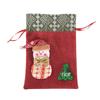 Festive Burlap Drawstring Gift Bag for Kids - Ideal for Apples, Candy, and Cookies